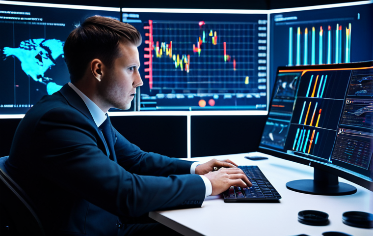 A professional male sports data analyst in a modest, dark professional suit, seated at a modern, illuminated workstation within a futuristic sports control room. Large, transparent screens surround him, displaying intricate real-time data visualizations of player movements, heatmaps, and tactical overlays from a live soccer match. The analyst is focused, gesturing subtly towards a glowing holographic display of team statistics. The room is sleek, with soft ambient lighting, emphasizing innovation and precision. The image is a high-quality, professional photograph, demonstrating perfect anatomy, correct proportions, natural pose, well-formed hands, and proper finger count. The subject is fully clothed, in appropriate attire, making the content safe for work, appropriate, and professional.