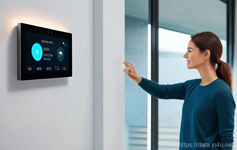 데이터사이언스와 사물인터넷 IoT - **Prompt 1: Smart Home Healthcare Integration**
A futuristic, well-lit living room in a modern s...