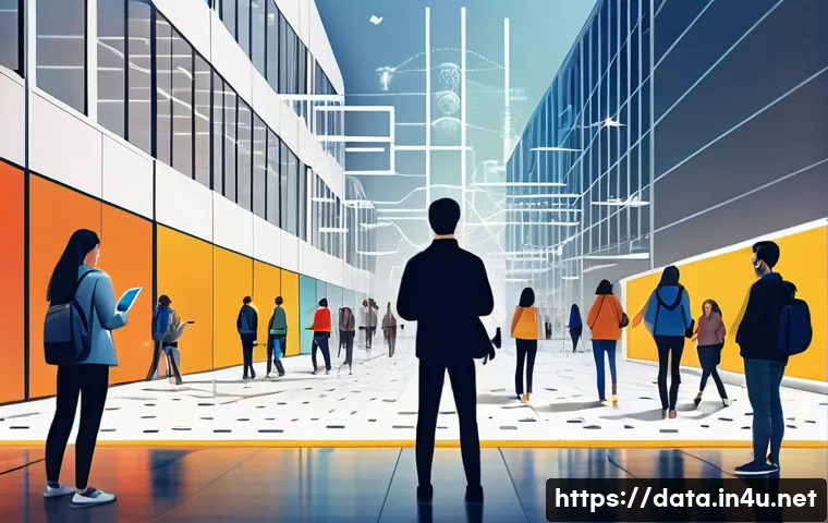 데이터사이언스와 사이버 보안 - **Prompt:** A dynamic and colorful visual representation of data science's impact on daily life. In ...